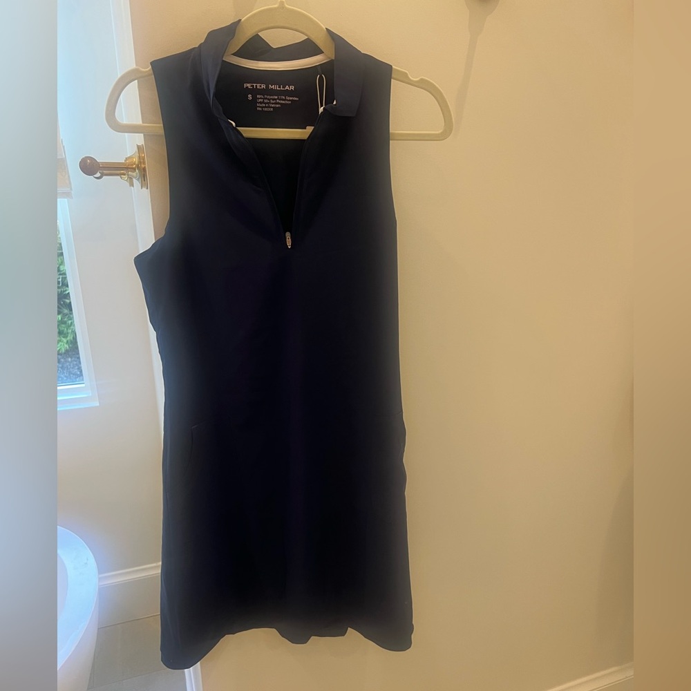 Peter Millar Navy Sleeveless Polo Dress
